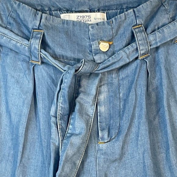 zara basics wide leg high waisted denim size XS - Picture 2 of 10
